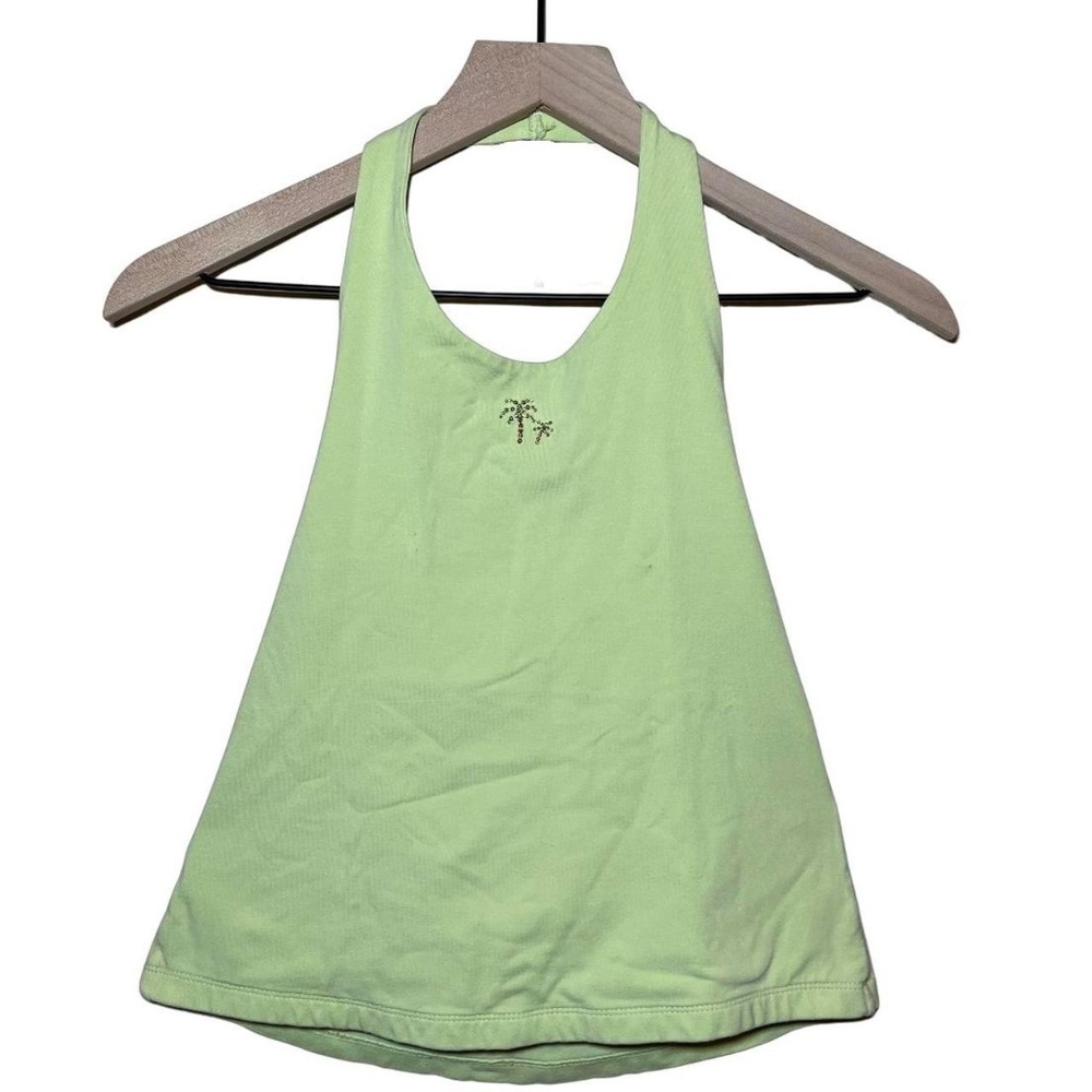 y2k green halter top